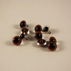 Yeux en verre marron